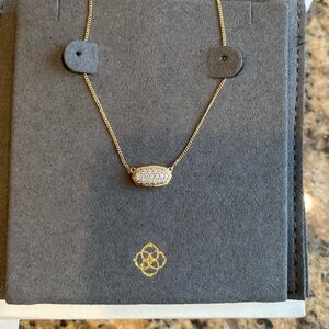 Kendra Scott Lisa necklace in pave diamond and 14 kt gold